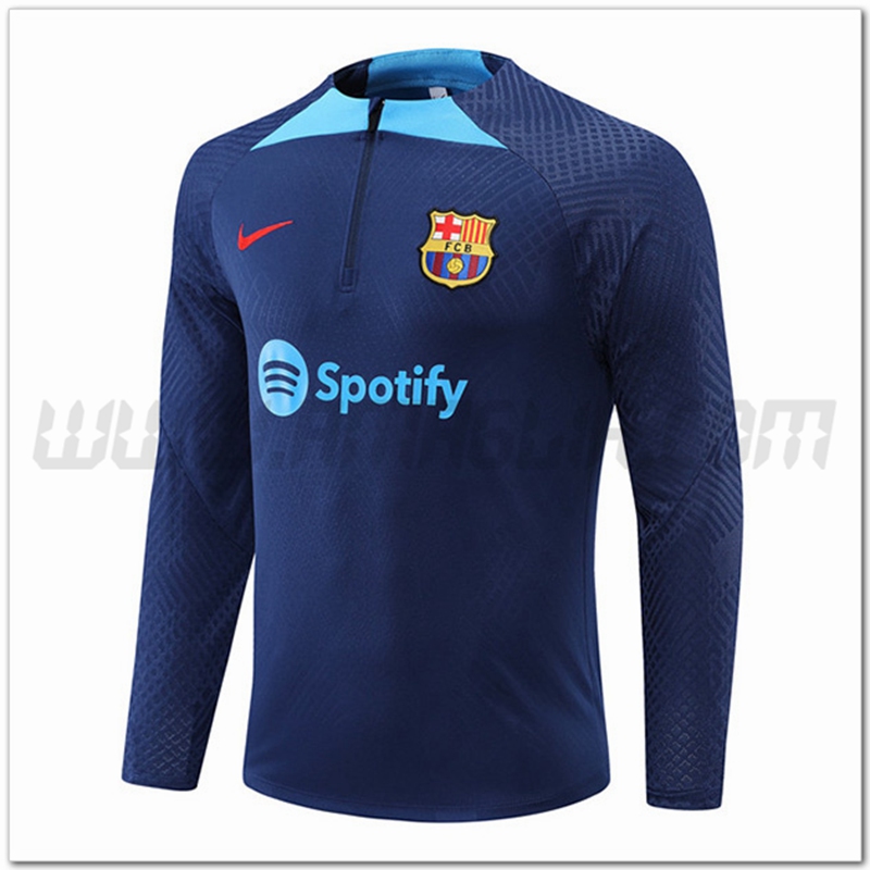 Felpa Allenamento FC Barcellona Blu 2022 2023