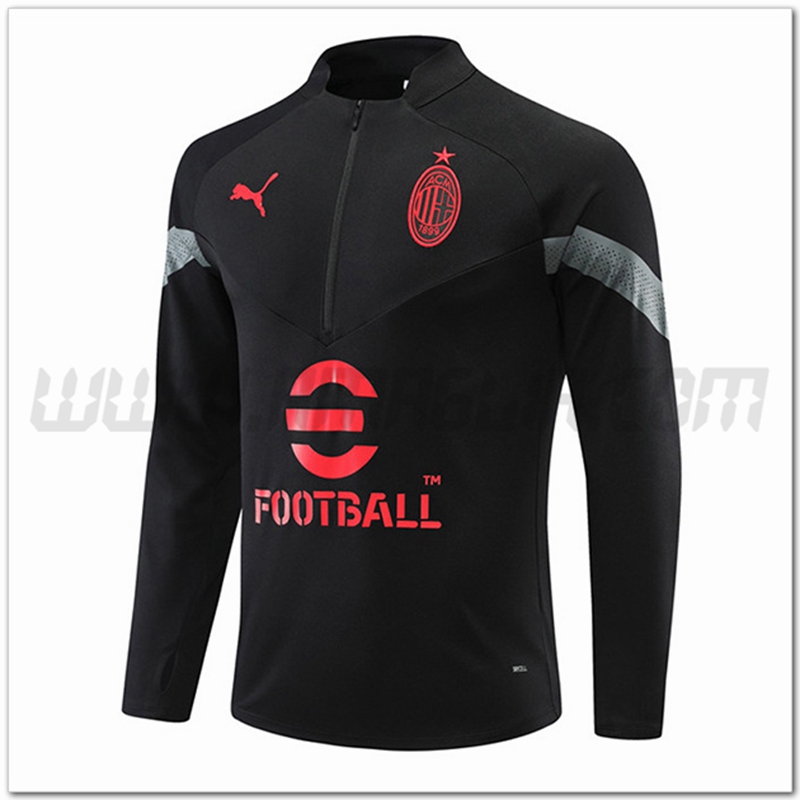 Felpa Allenamento AC Milan Nero 2022 2023