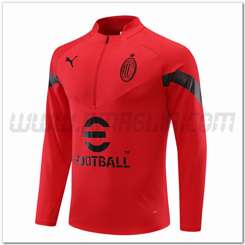 Felpa Allenamento AC Milan Rosso 2022 2023