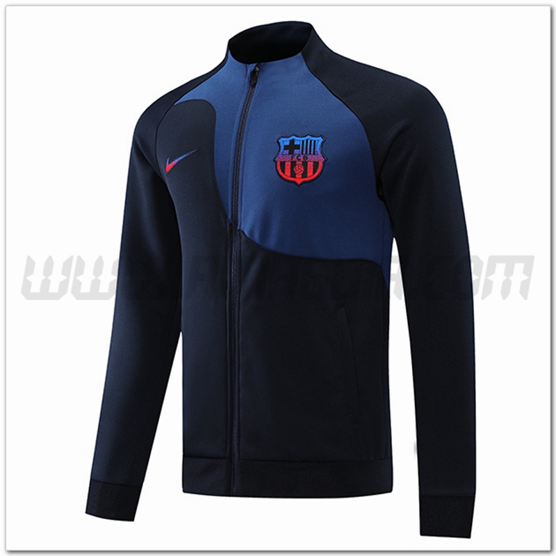 Giacca Calcio FC Barcellona Nero/Blu 2022 2023