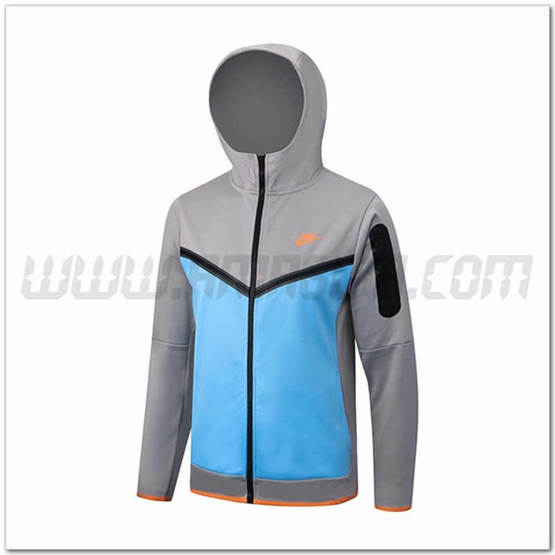 Giacca con Cappuccio NIKE Blu/Grigio 2022 2023