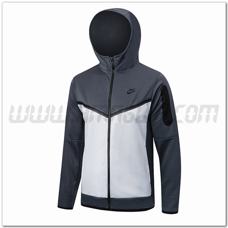 Giacca con Cappuccio NIKE Grigio/Bianco 2022 2023
