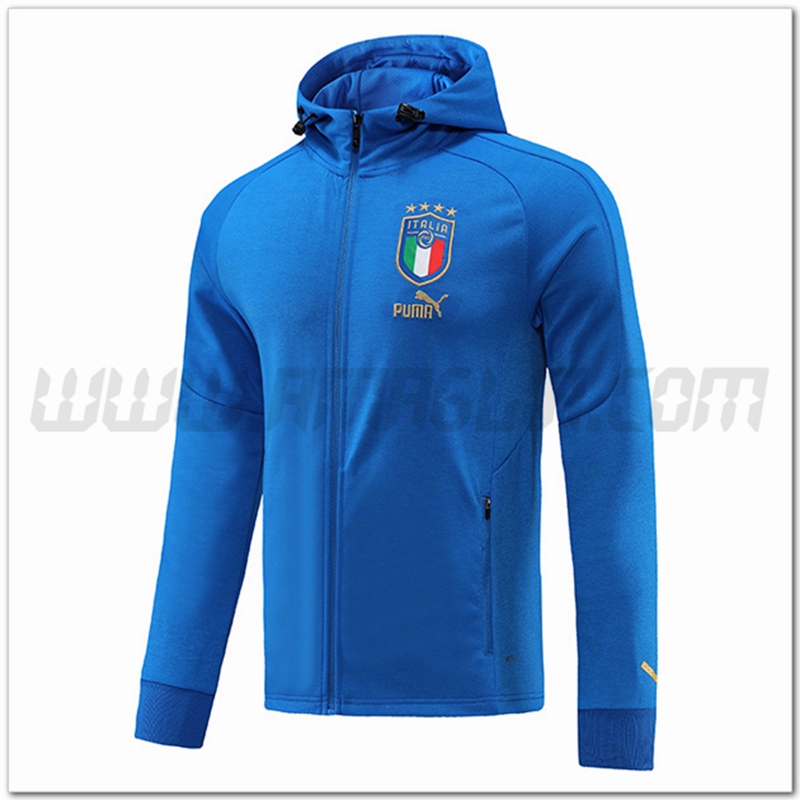 Giacca con Cappuccio Italia Blu 2022 2023