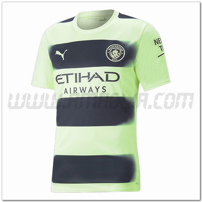 Manchester City Terza Nuovo Maglia 2022 2023 Verde Nero