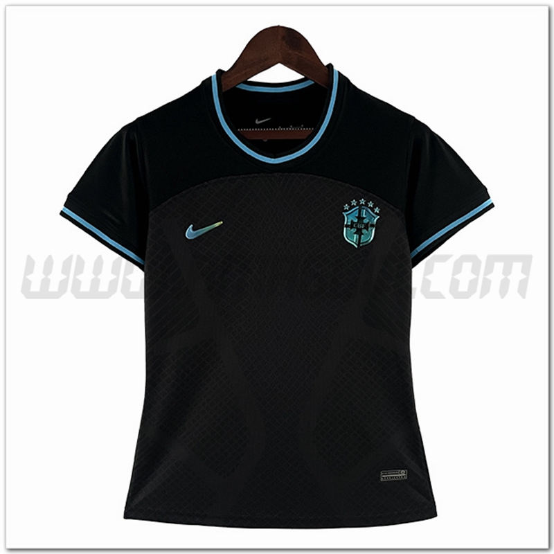 Maglia Brasile Donna 2022 2023 Nero