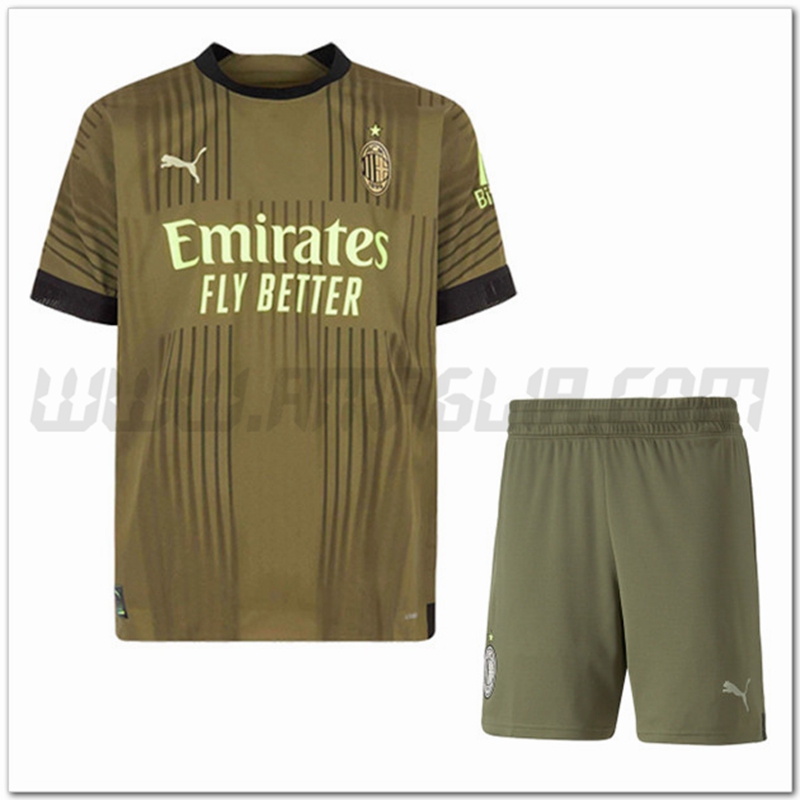 Kit Maglia AC Milan Terza + Pantaloncini 2022 2023
