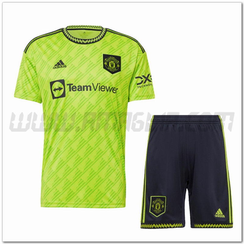 Kit Maglia Manchester United Terza + Pantaloncini 2022 2023