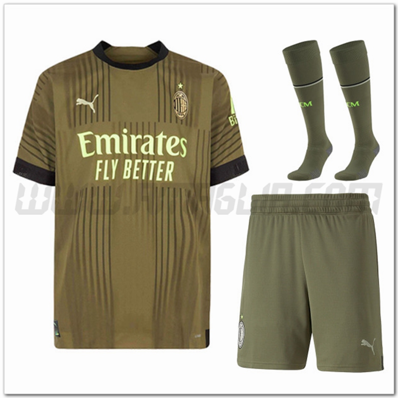 Kit Maglia AC Milan Terza (Pantaloncini + Calzini) 2022 2023