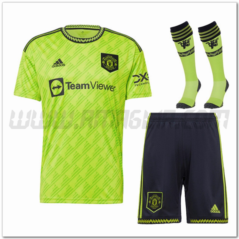 Kit Maglia Manchester United Terza (Pantaloncini + Calzini) 2022 2023