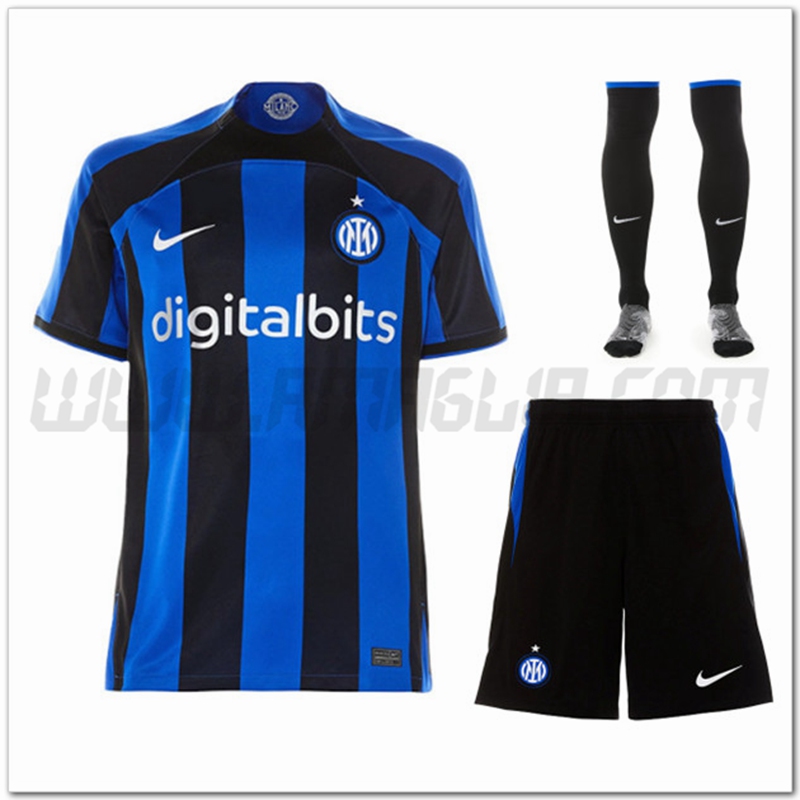 Kit Maglia Inter Milan Prima (Pantaloncini + Calzini) 2022 2023