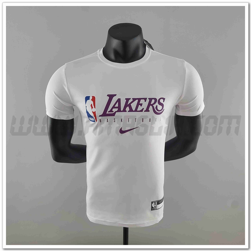 NBA Los Angeles Lakers Maglietta Bianco #K000221