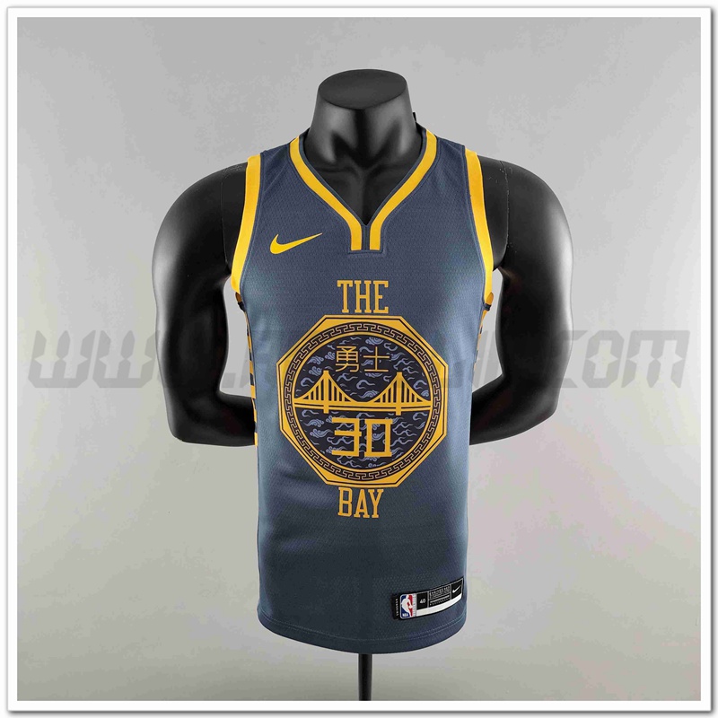 Maglia Golden State Warriors (CURRY #30) 2018 Grigio