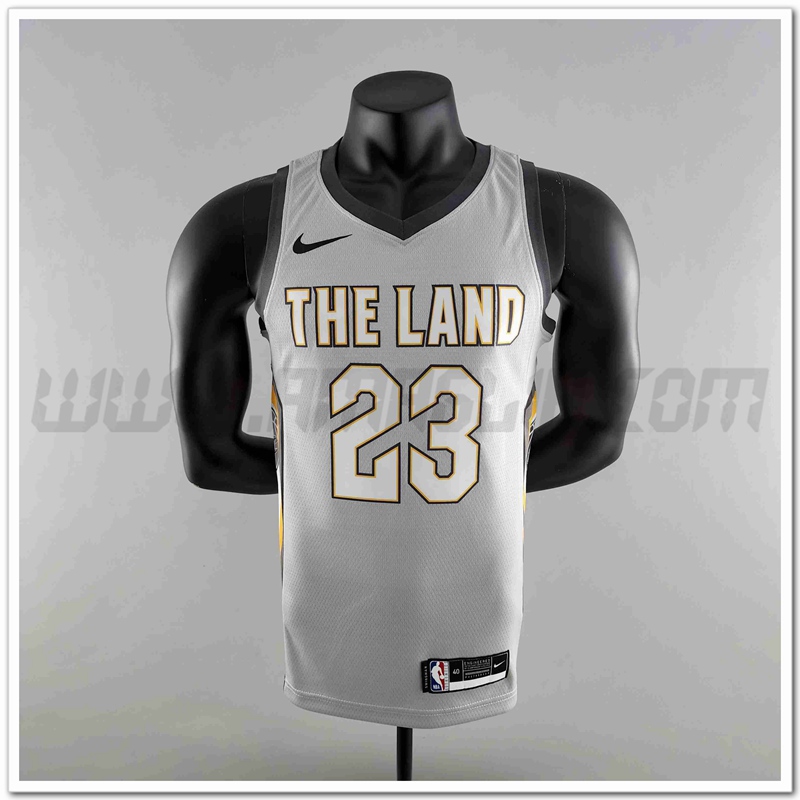 Maglia Cleveland Cavaliers (JAMES #23) 2018 Grigio