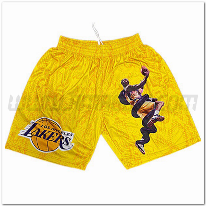 Pantaloncini NBA Los Angeles Lakers Giallo