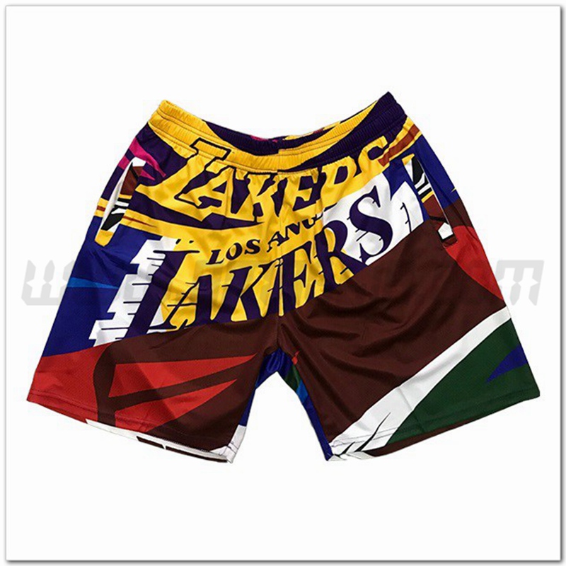 Pantaloncini NBA Los Angeles Lakers Giallo