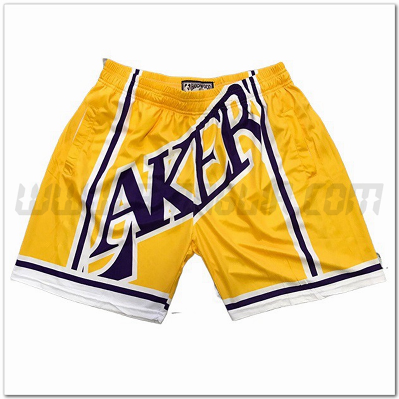 Pantaloncini NBA Los Angeles Lakers Giallo