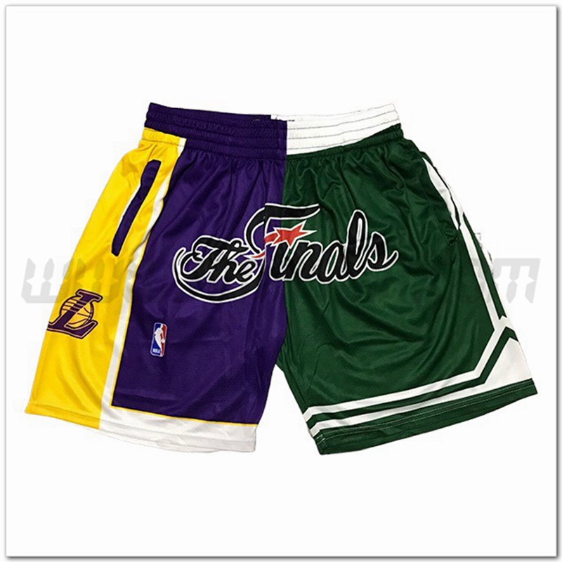 Pantaloncini NBA Los Angeles Lakers Viola/Verde