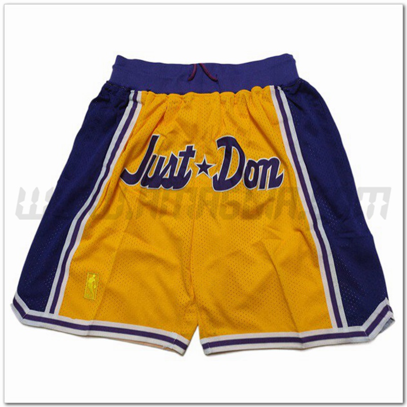 Pantaloncini NBA Los Angeles Lakers Giallo