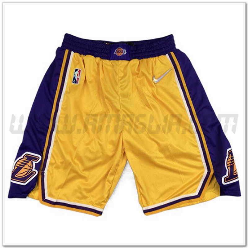 Pantaloncini NBA Los Angeles Lakers Giallo