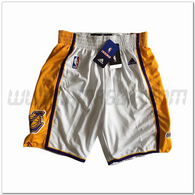 Pantaloncini NBA Los Angeles Lakers Bianco