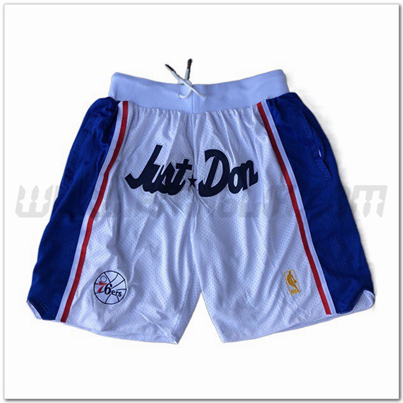 Pantaloncini NBA Philadelphia 76ers Bianco