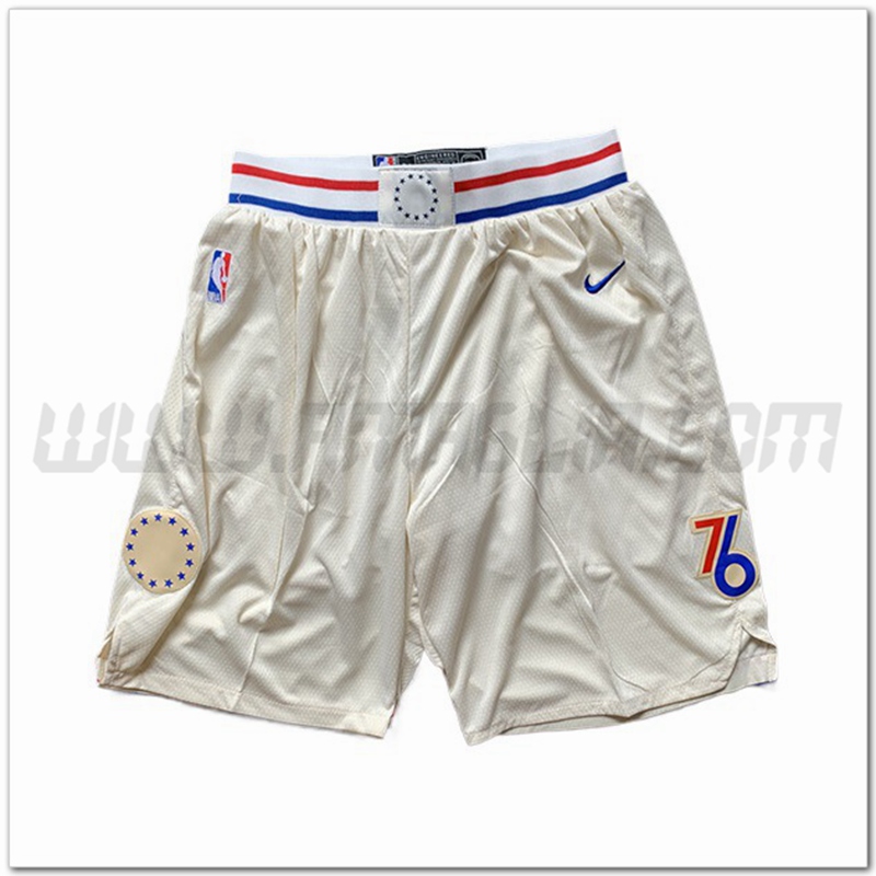 Pantaloncini NBA Philadelphia 76ers Bianco