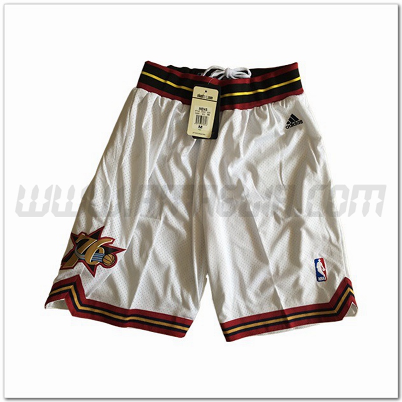 Pantaloncini NBA Philadelphia 76ers Bianco