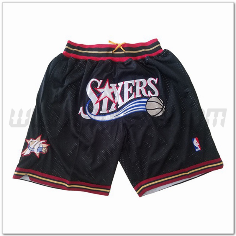 Pantaloncini NBA Philadelphia 76ers Nero