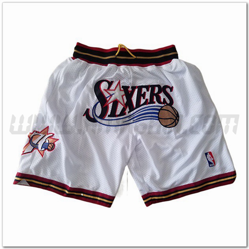 Pantaloncini NBA Philadelphia 76ers Bianco