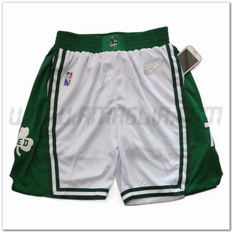 Pantaloncini NBA Boston Celtics Bianco