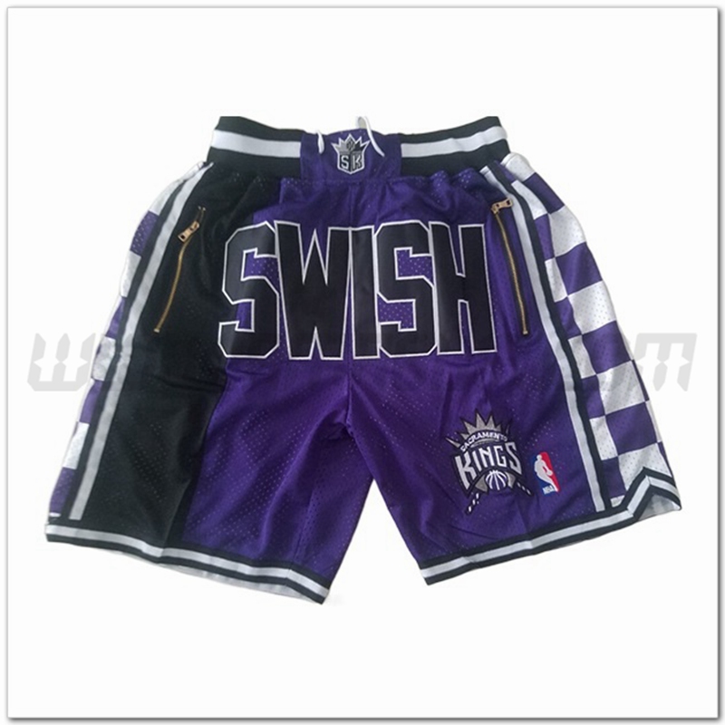 Pantaloncini NBA Sacramento Kings Viola