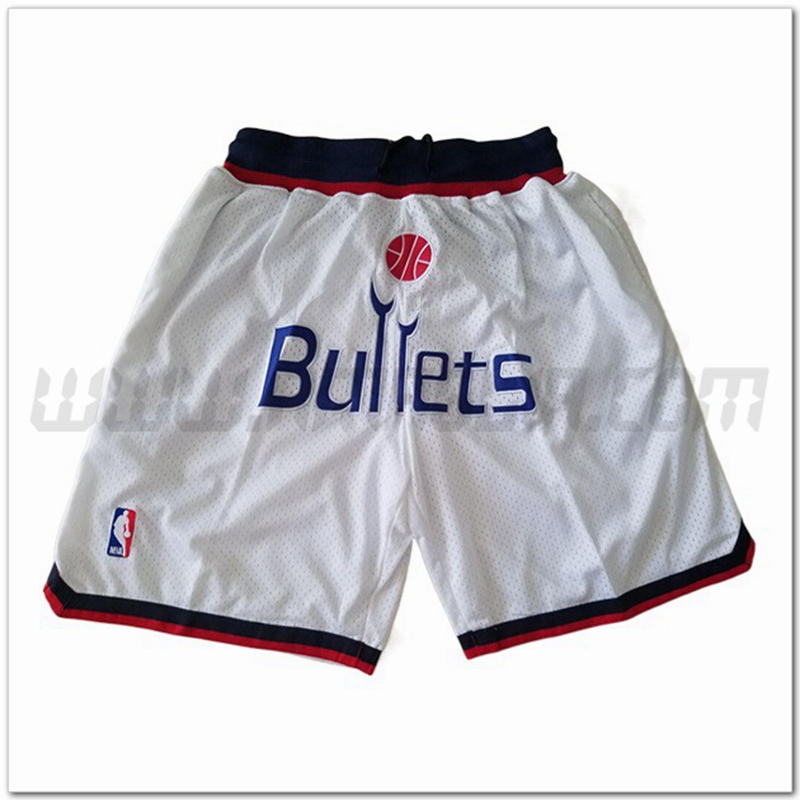 Pantaloncini NBA Washington Wizards Bianco