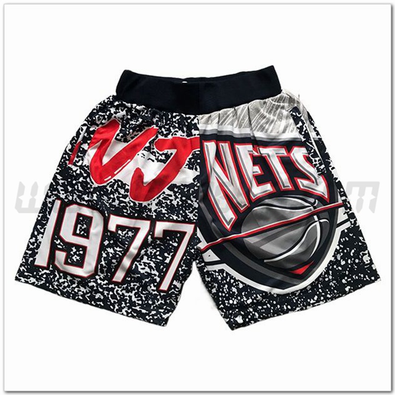 Pantaloncini NBA Brooklyn Nets Nero/Bianco