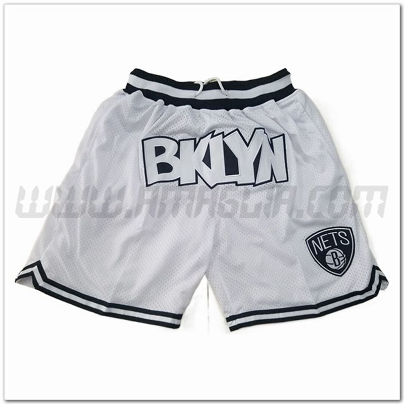 Pantaloncini NBA Brooklyn Nets Bianco