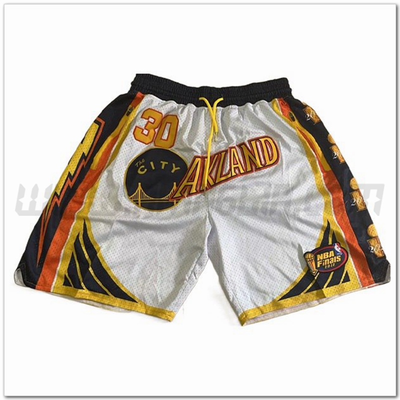 Pantaloncini NBA Golden State Warriors Bianco