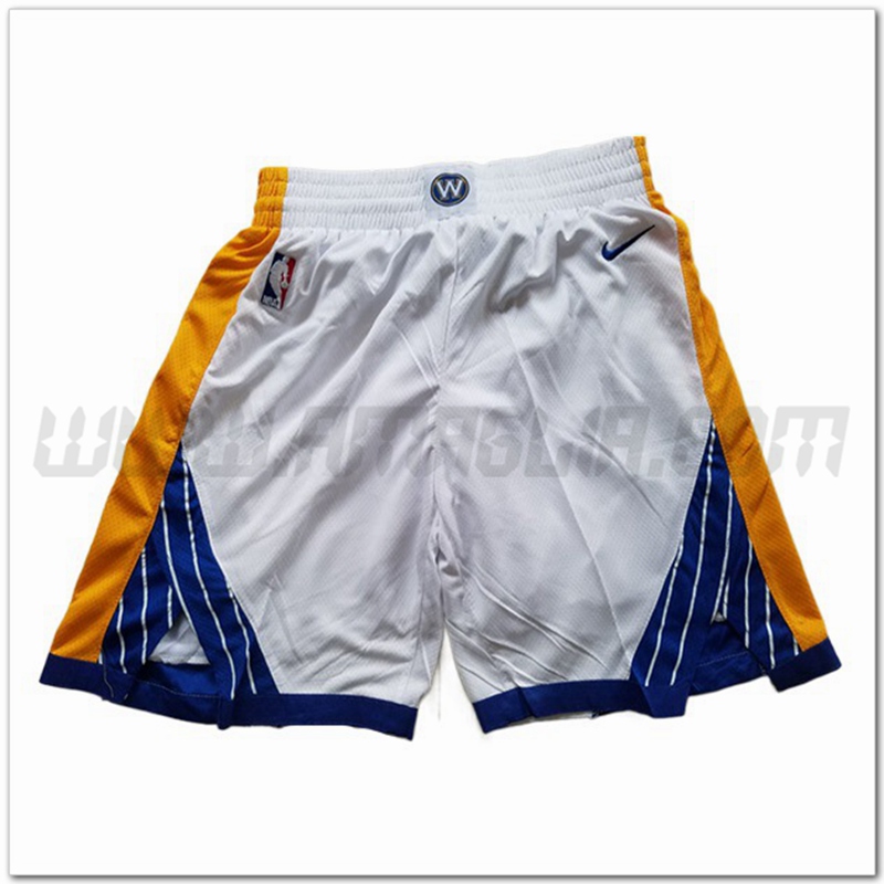 Pantaloncini NBA Golden State Warriors Bianco
