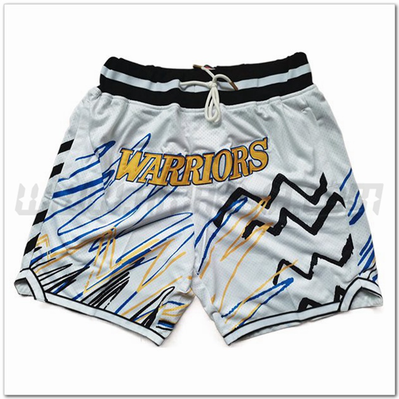 Pantaloncini NBA Golden State Warriors Bianco