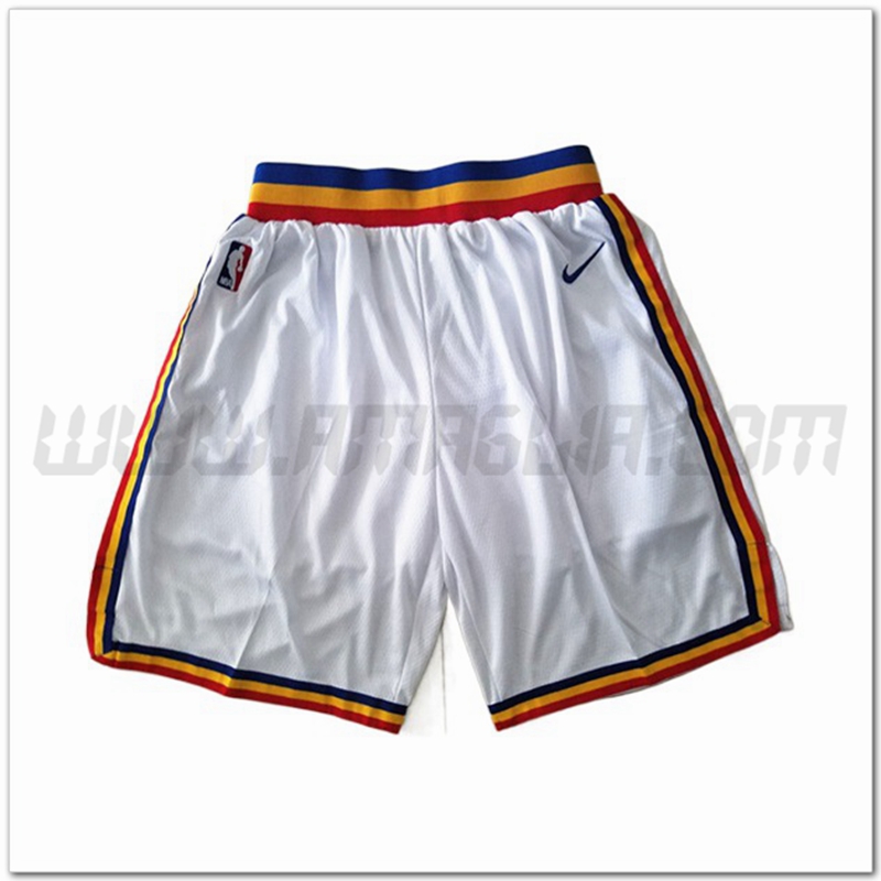 Pantaloncini NBA Golden State Warriors Bianco