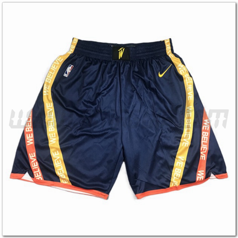Pantaloncini NBA Golden State Warriors Blu Scuro