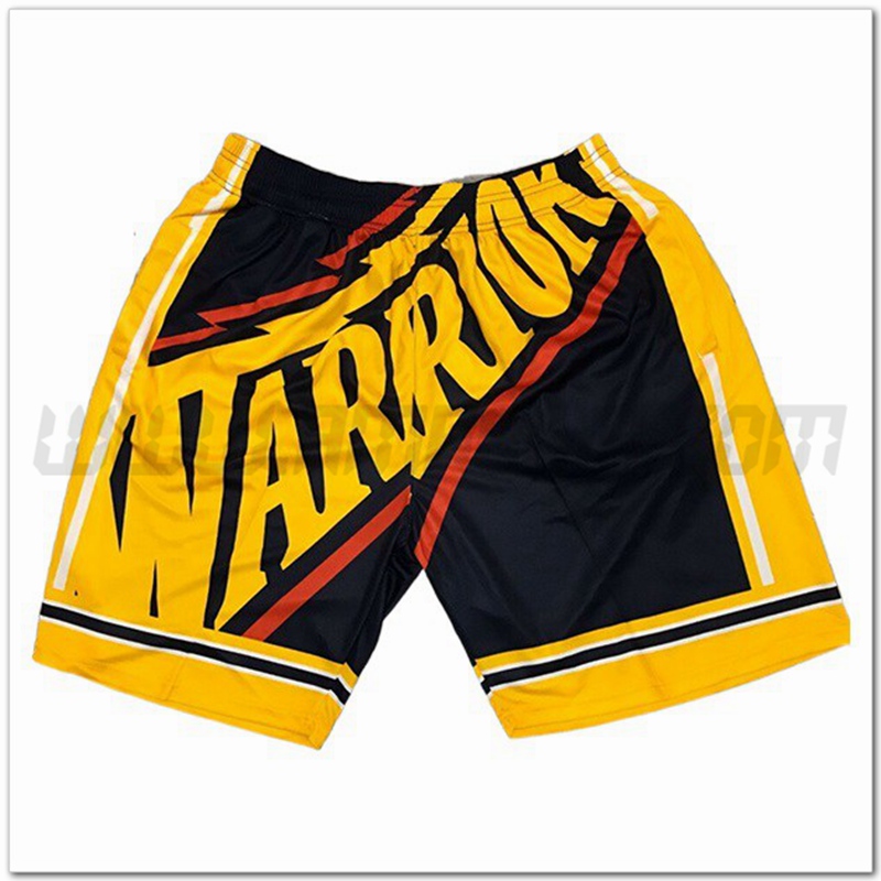 Pantaloncini NBA Golden State Warriors Nero/Giallo