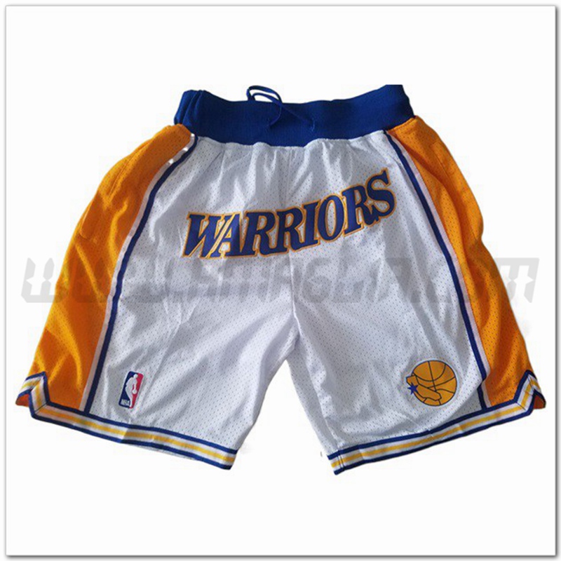 Pantaloncini NBA Golden State Warriors Bianco