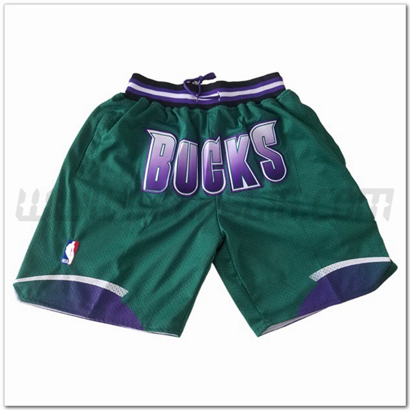 Pantaloncini NBA Milwaukee Bucks Verde