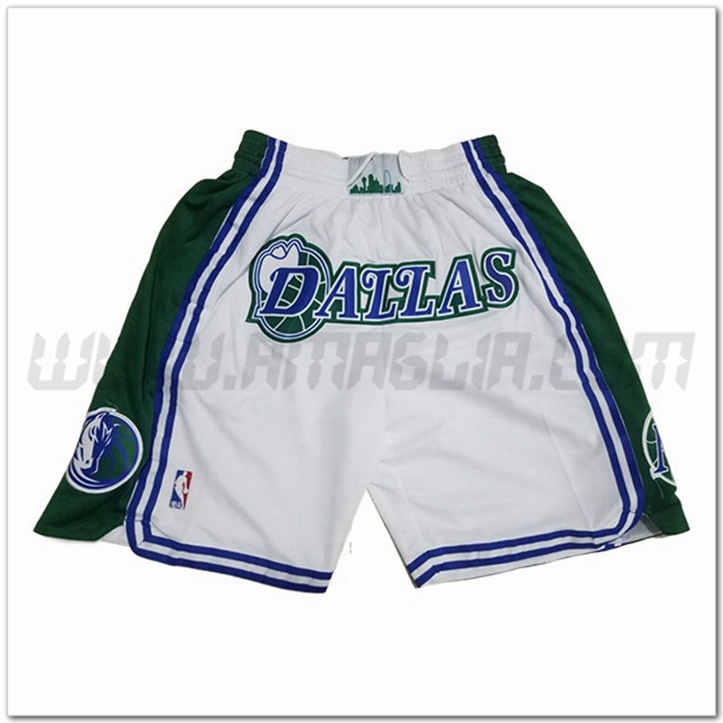 Pantaloncini NBA Dallas Mavericks Bianco