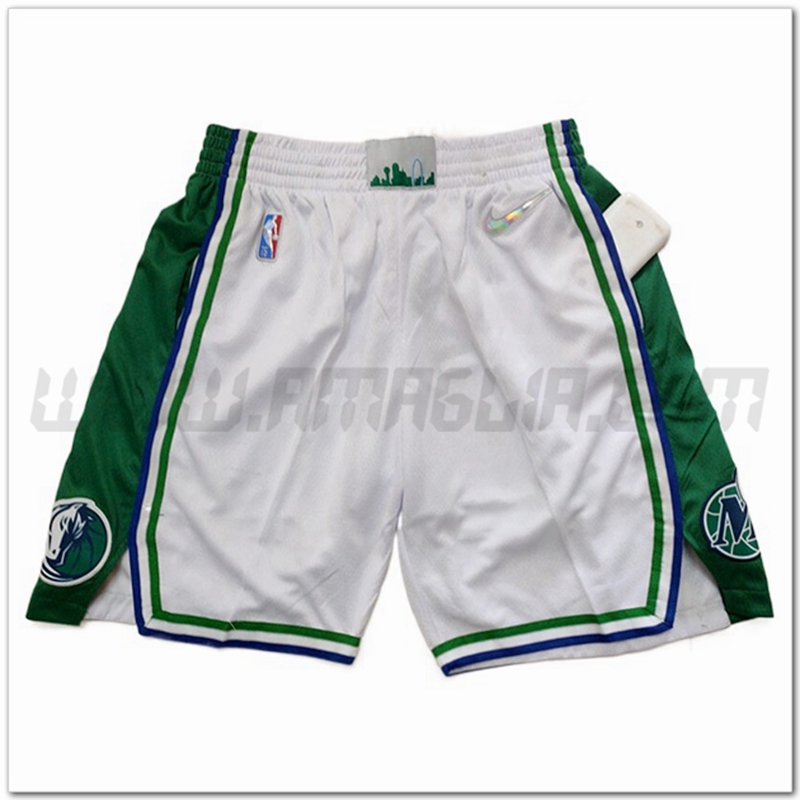 Pantaloncini NBA Dallas Mavericks Bianco
