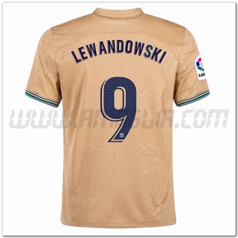 Seconda Maglia LEWANDOWSKI #9 FC Barcellona 2022 2023