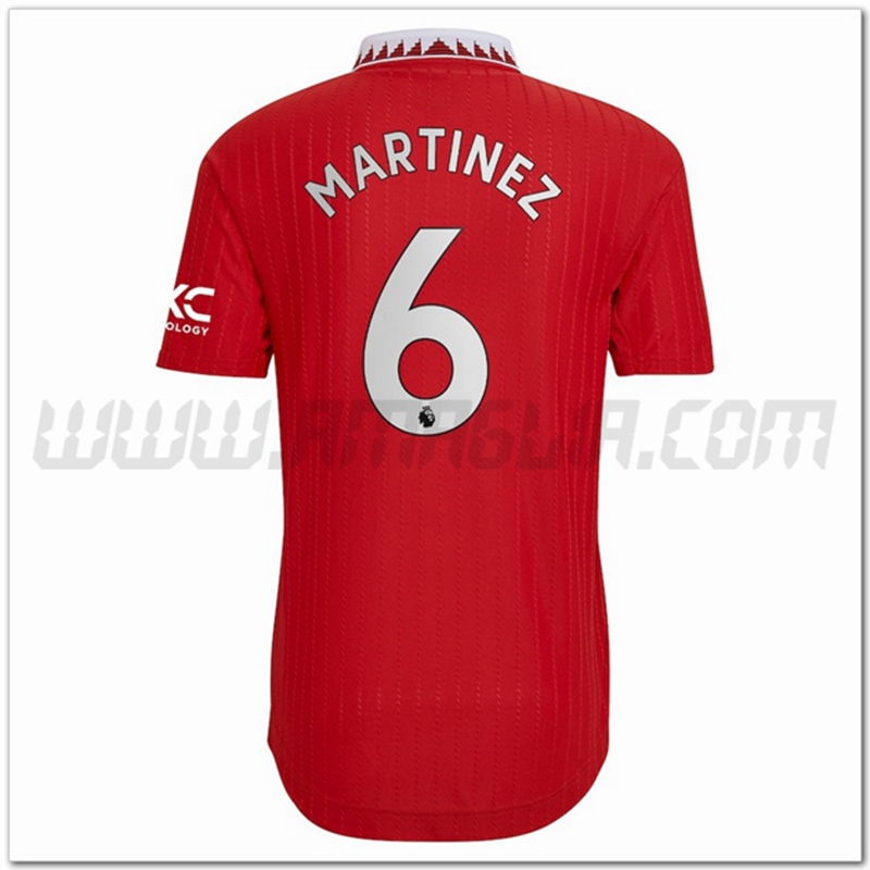 Prima Maglia MART鑴EZ #6 Manchester United 2022 2023