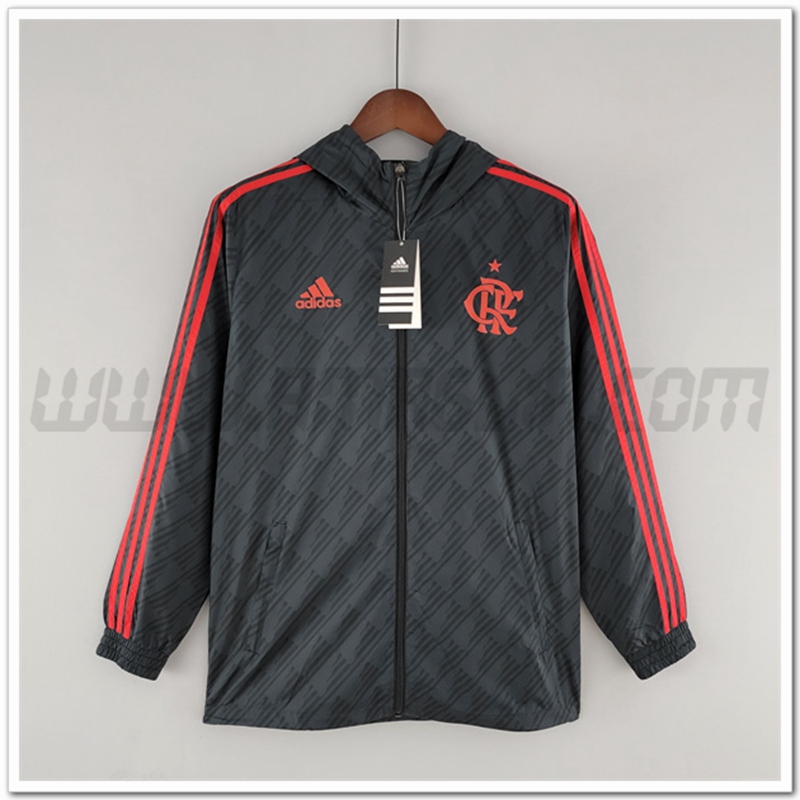 Giacca a Vento Flamengo Nero/Rosso 2022 2023
