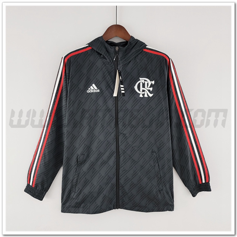 Giacca a Vento Flamengo Nero/Bianco 2022 2023