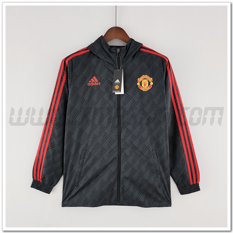 Giacca a Vento Manchester United Nero 2022 2023