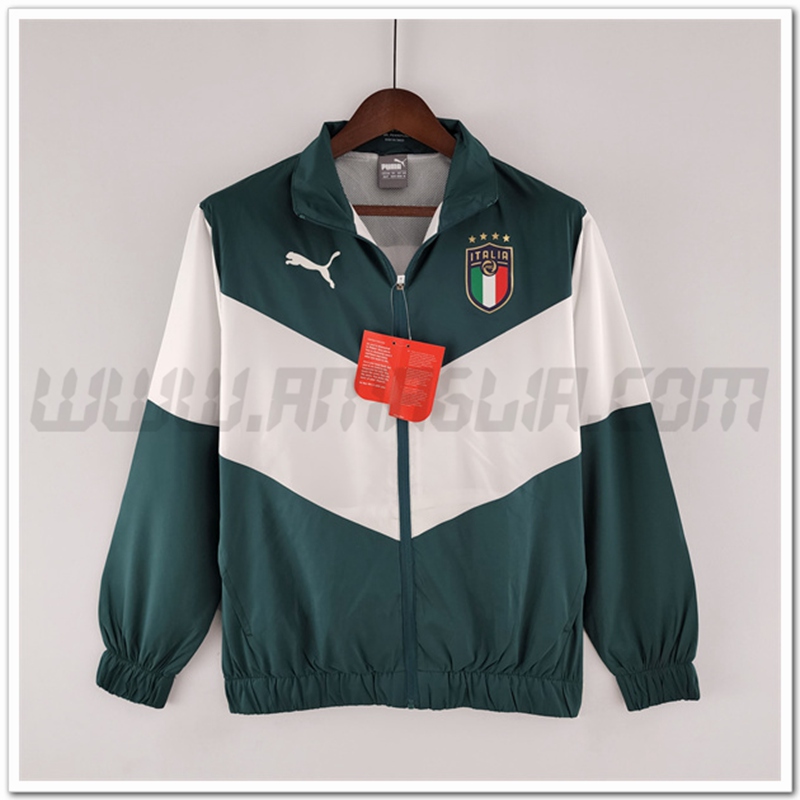 Giacca a Vento Italia Verde/Bianco 2022 2023
